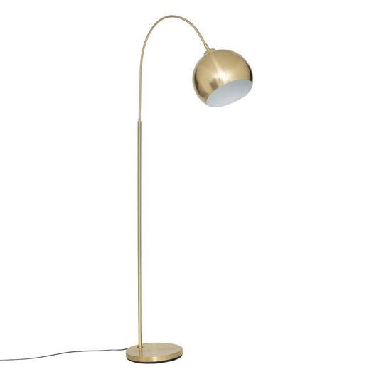Atmosphera Floris Lampe courbée dorée - Lampadaire H 177 cm
