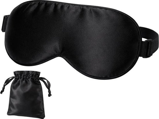 Nuvance Masque de sommeil - Soie - Masque pour les yeux - Ajustable - Design respirant - pour hommes et femmes - Masques de sommeil