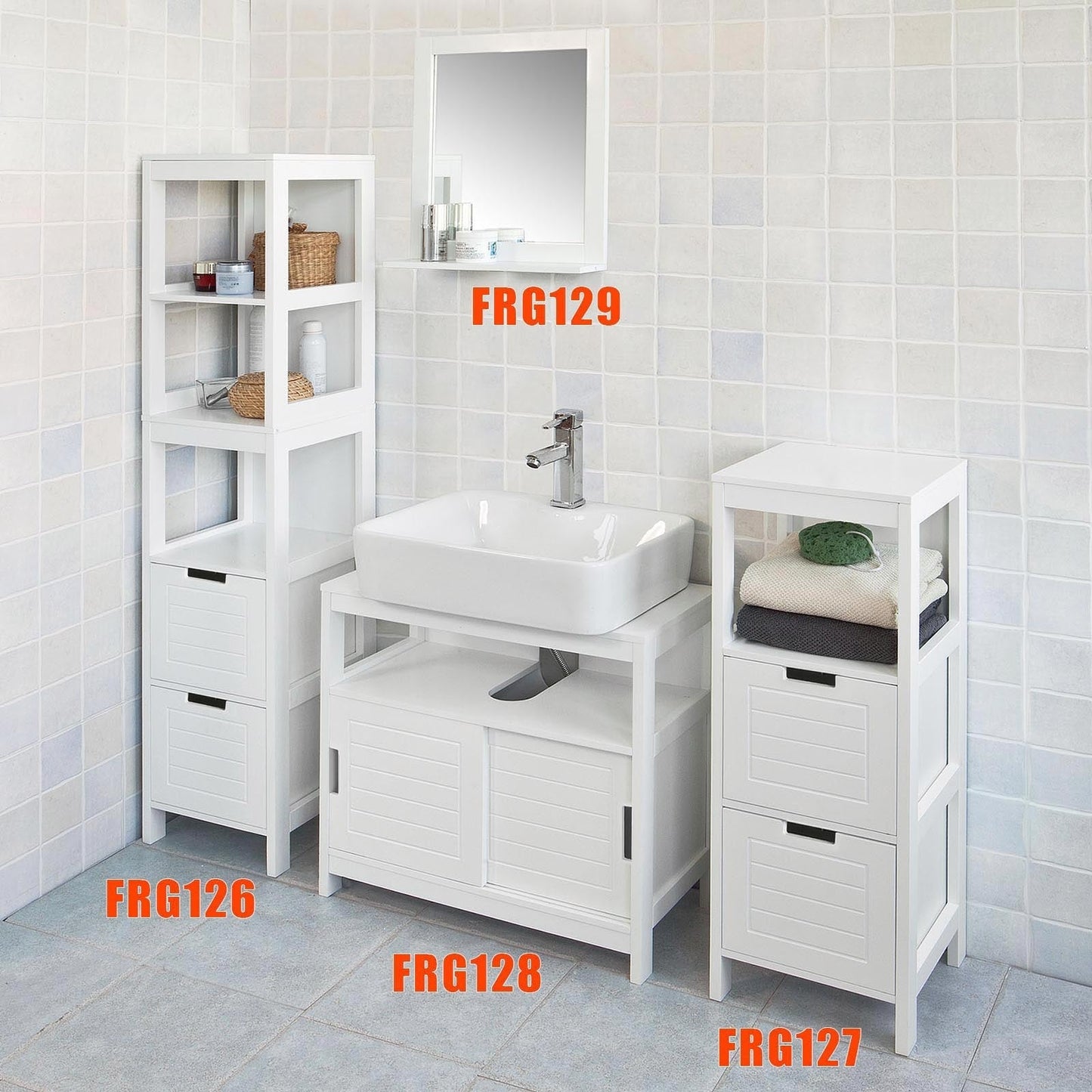 SoBuy Meuble de salle de bain haut avec repose-pieds - 2 tiroirs - acier - 30x30x144cm