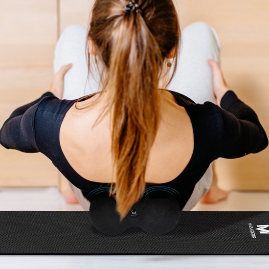 Massagerr® Mini Box - Boule de Massage, Boule de Massage Duo & Mini Foam Roller - Rouleau de Massage - Fascia - Fitness - Trigger Point Massage Set - Inclus Stress Ball - Noir