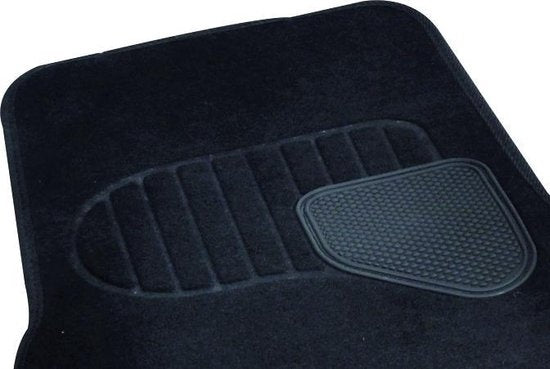 All Ride Set Automatten - 4 Stuks - Universeel - Makkelijk te Reinigen - Anti-Slip - Chauffeur en Bijrijder 58 x 38 CM - Achterbank 25 x 38 CM - Zwart