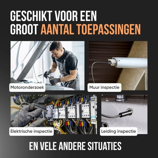 Strex Inspection Camera 10M - Android/IOS - IP68 Waterproof - 1080P HD - LED Illumination - Endoscope - Caméra d'inspection - Inspecter avec le téléphone