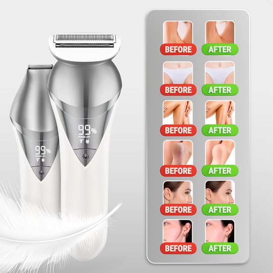 Sansbeauté® 7 in 1 Ladyshaves for Women - Face - Underarms - Legs - Epilator - Trimmer for Women & Ladies - Bikini trimmer Ladies - Shaver Woman