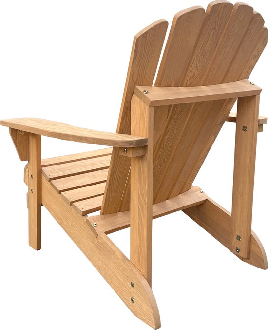Chaise AXI Carmen Adirondack marron – Fauteuil de détente en bois avec accoudoirs – Dossier haut – 90,5 x 78,4 x 93 cm