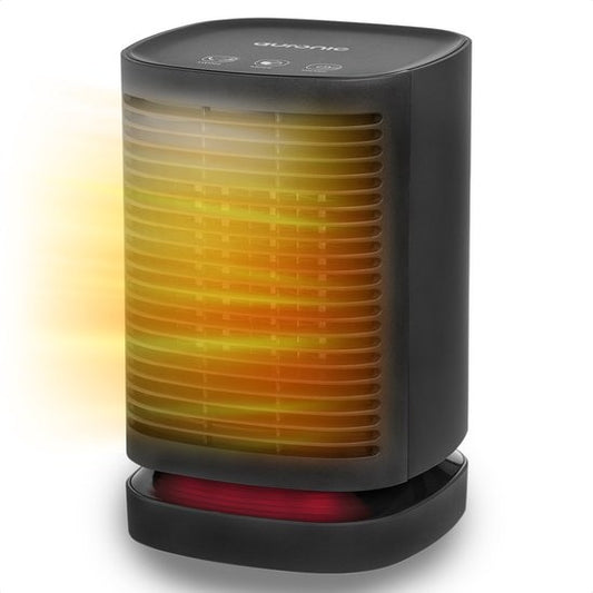 Chauffage à ventilation - Auronic - 3 niveaux - 950W - Indication LED - Rotatif - Noir