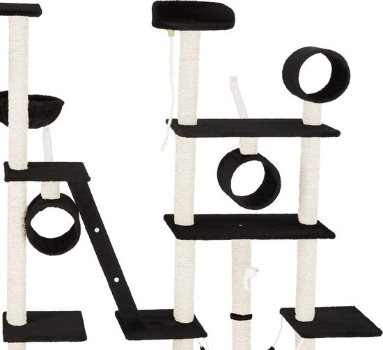 tectake® - griffoir Snooky 261cm noir - 403918 - griffoir pour chat - poteau pour chat