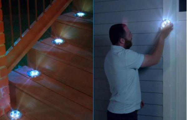 Lampes solaires LED en forme de disque (8 pièces) - Transformez la nuit en jour