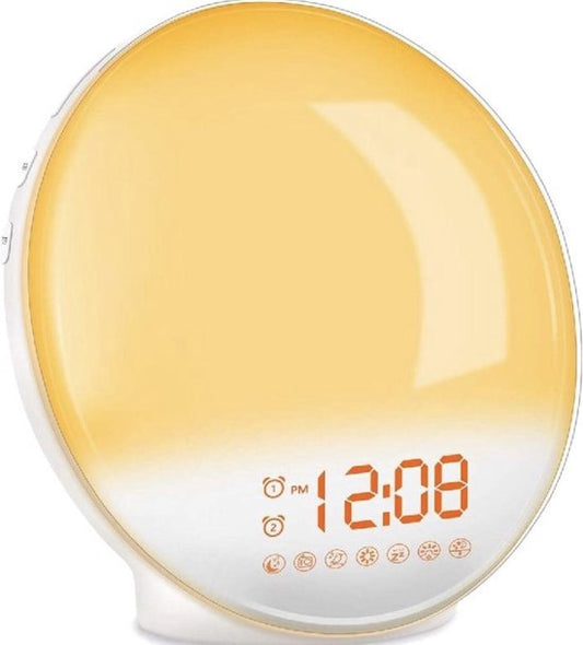 DistinQ Wake-Up Light - Radio-réveil avec double heure de réveil - Aide au sommeil avec connexion USB