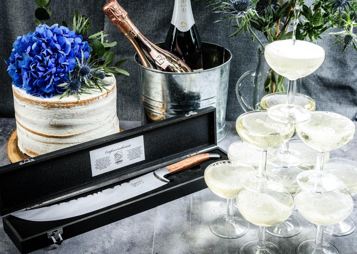 Laguiole Style de Vie Champagnesabel - in giftbox - Rozenhout