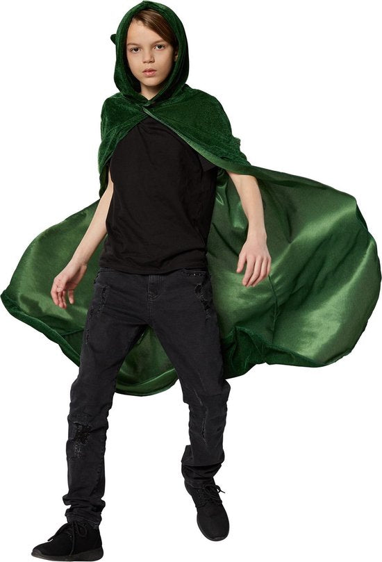 dressforfun - Mystic cape en velours vert 116 cm - déguisement costume halloween déguisement fête déguisement carnaval déguisement fête déguisement carnaval - 301850
