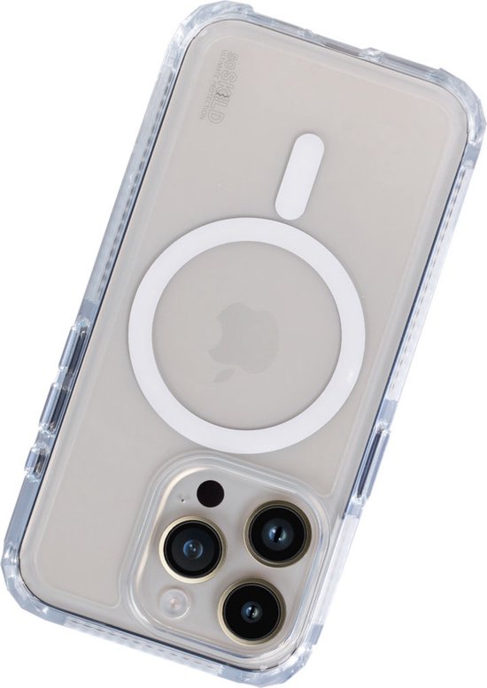 SoSkild Case iPhone 15 Pro MagSafe - Defend Heavy Impact Case - Étui magnétique Magsafe transparent - Transparent
