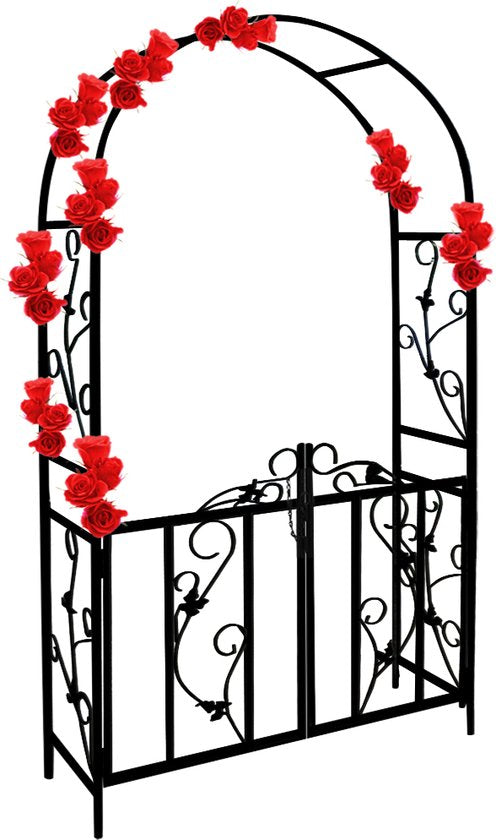 Arche de rose de Deuba avec porte 115 x 37 x 225 cm