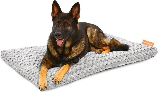 Happysnuts Dog Cushion 120x80cm - Extra Large - Fluffy - Luxury Dog Bed - Dog Bed - Washable - Grey