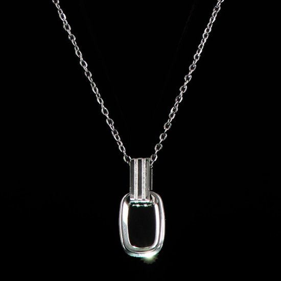 Laura Ferini Dames Ketting Dolci Sogni Zilver - Zilverkleurige Ketting Met Hanger - 18K Witgoud Verguld - Halsketting - Collier - Sieraad - Accessoires - Dames Ketting Met Hangertje