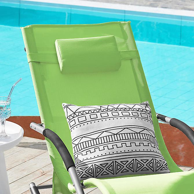 SoBuy Lot de deux fauteuils de jardin à bascule - Coussins inclus - Vert - Textiles