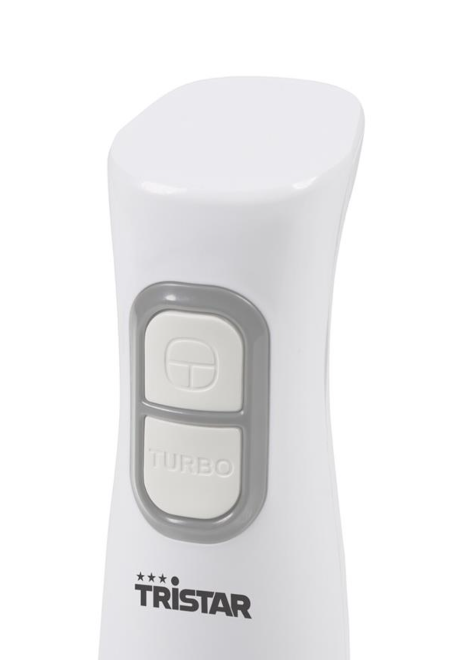 Mixeur plongeant Tristar MX-4850KL 350 W - 2 vitesses - Lame en acier inoxydable - Blanc