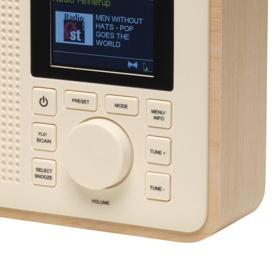 Denver DAB Radio - BIO PLASTIC - Radio rétro - DAB+ / FM Radio - Bluetooth - 40 présélections - DAB60LW