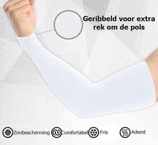 Travelhawk Arm Sleeves - Protège-bras - Cyclisme - Protection solaire - 2 pièces - Blanc - Taille L