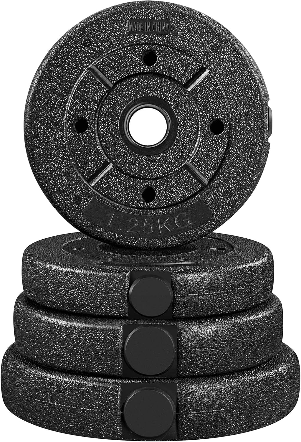 Yaheetech Lot de 2 haltères - 30 KG - Poignée antidérapante - Réglable - Noir