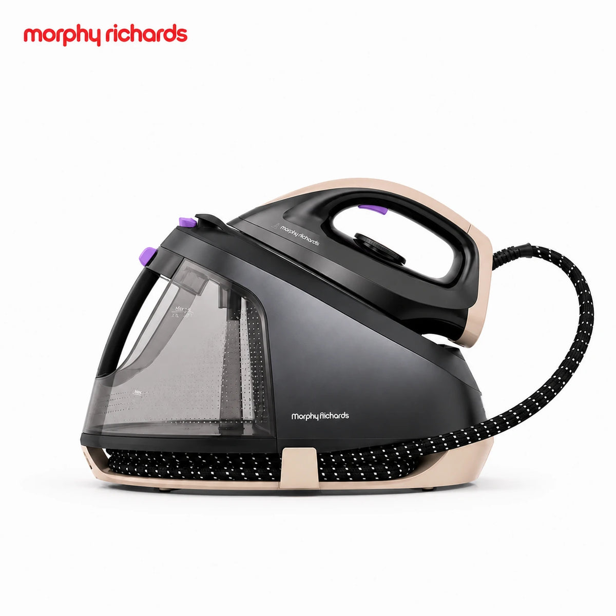 Fer à repasser à vapeur Morphy Richards EasySteam+ 2 400 W - 6 bars - Réservoir d'eau de 1,8 L - Noir