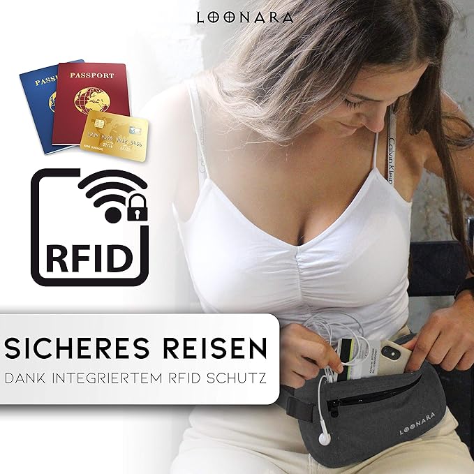 loonara Travel Hip bag grey 2pcs.