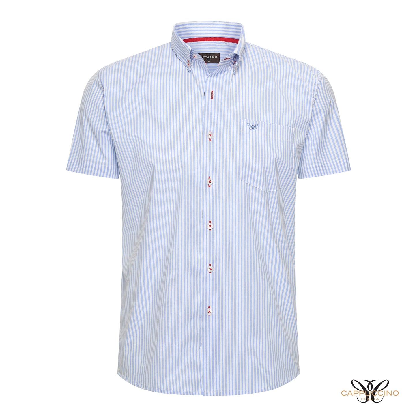 Cappuccino Italia Bronte Shirt Stripes Light Blue - Taille 3XL