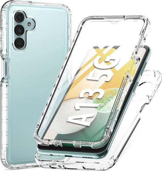 Étui 2-en-1 Podec avec protection d'écran, compatible avec le Samsung Galaxy A13 5G, étui transparent pour téléphone - Étui antichoc