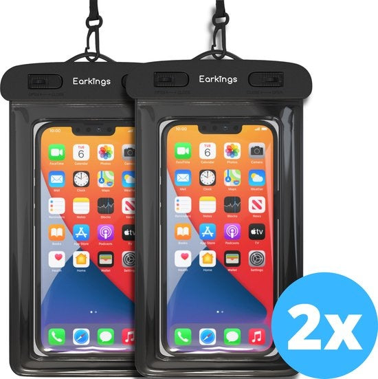 Etuis de téléphone étanches - Drybag Set of 2 - Etui de téléphone sous-marin pour tous les téléphones - Etui de téléphone étanche Earkings