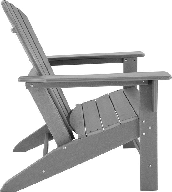 tectake - Chaise de jardin Joan grey - chaise de jardin en aspect bois - 404505