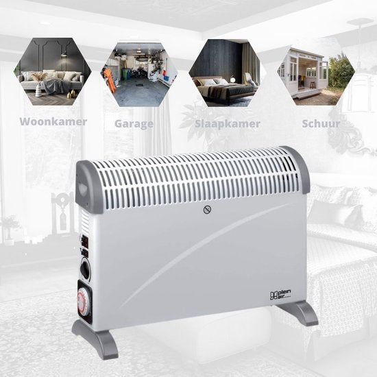 Convecteur Plein Air TC-T24 - 3 niveaux de chaleur - 2000W - Jusqu'à 20m² - Thermostat réglable