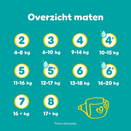 Pampers Baby-Dry taille 5+ - 168 couches - 12 kg à 17 kg