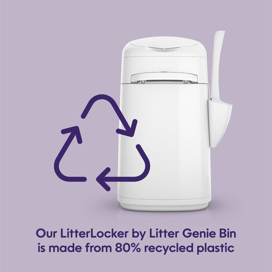 Litter Locker Litterlocker By Genie - Accessoires pour bac à litière - 24,3 x 23 x 7 cm Blanc