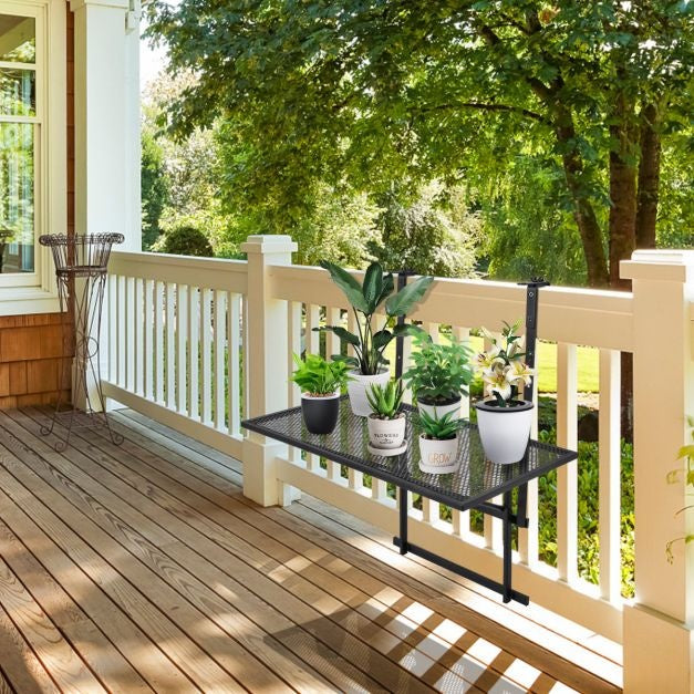 Table pliante Coast Railing - Support en fer - Hauteurs réglables - 60.5x40.5x61.5-82.5cm
