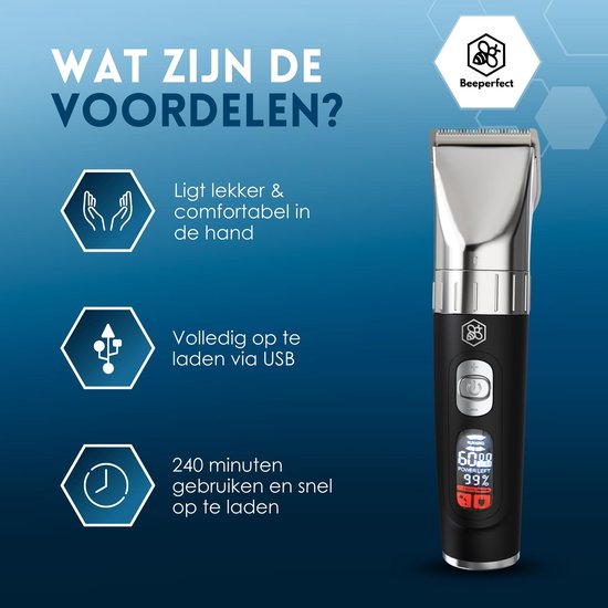 Beeperfect® Clippers Men - Tondeuses à cheveux - Tondeuses à cheveux pour hommes - Tondeuse pour tête et barbe - Tondeuses à cheveux - Tondeuse