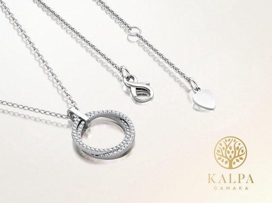 Collier Femme avec Pendentif Rond - Yolora - Argent