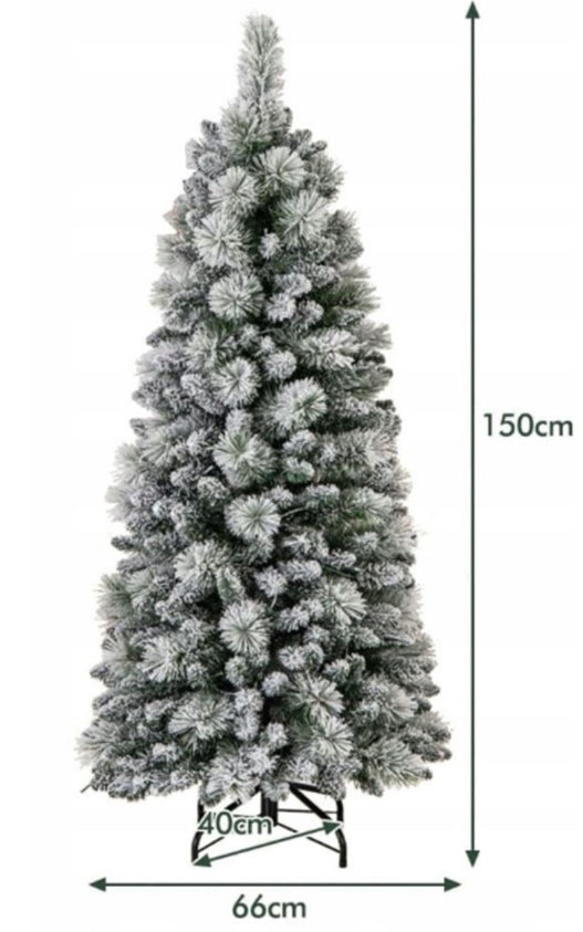 Coast Artificial Christmas tree with LED lights - 150 cm - vert/blanc - winter look