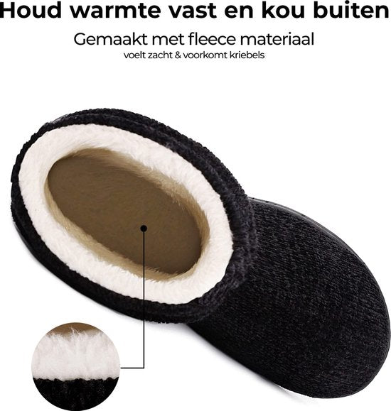 Chaussons Dames - Chaussons - Taille 42/43 - Noir - Antidérapant - Comfeet
