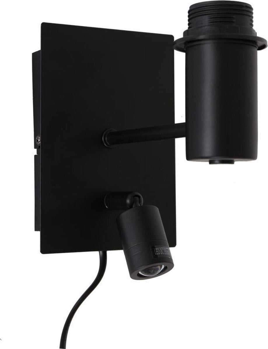 Light & Living Applique Montana - Noir - 20x11x18cm - Moderne et compact