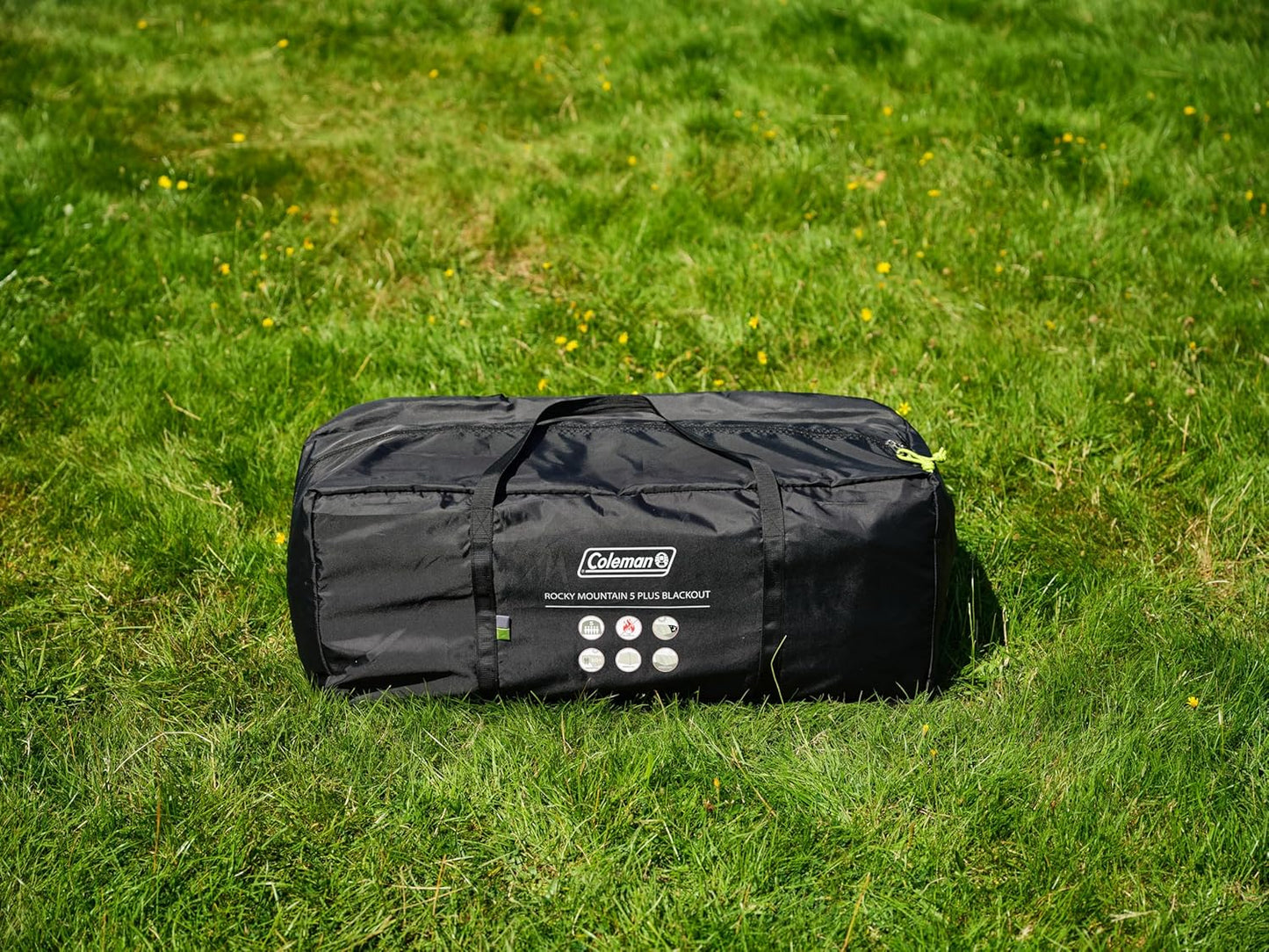 Coleman Rocky Mountain 5 Blackout Tent - Toile de tente en polyester durable - Vert/Gris