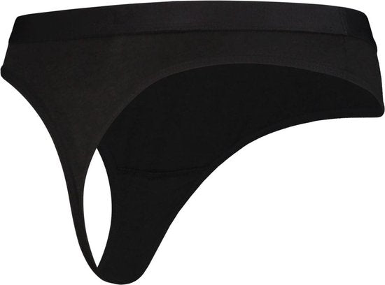 Apollo Ladies Thong Black Bamboo 3-pack - Size XL