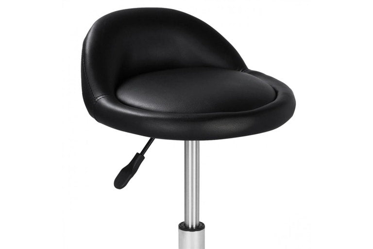 Tabouret de salon Yaheetech - À roulettes - Réglable - 120 kg - 52 x 55,5-70 cm - Noir