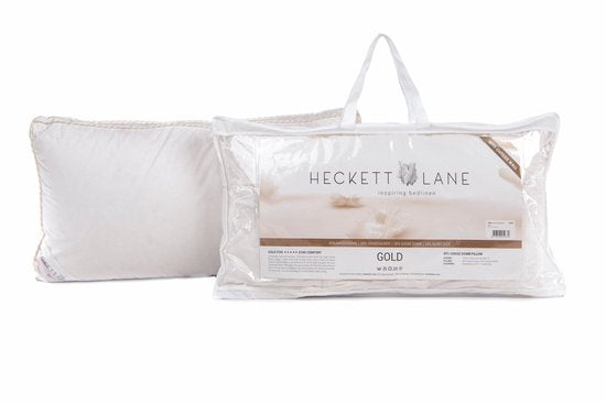 Oreiller Heckettlane - Oreiller carré garni de plumes et de duvet - Oreiller rafraîchissant - 60 x 70 cm - Pour les personnes dormant sur le dos, sur le côté ou sur le ventre - 1 pièce