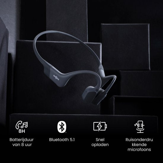 Casque de sport Shokz OpenRun USB-C à écoute ouverte – Conduction osseuse – Sans fil – IP67 – Noir