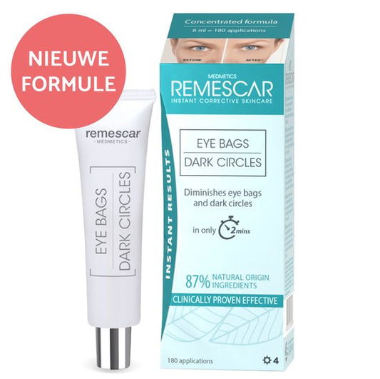 Remescar Puffiness and Dark Circles - Crème anti-âge pour les yeux pour les femmes, élimine les poches et les cernes en seulement 2 minutes, 8 ml pour 180 applications.
