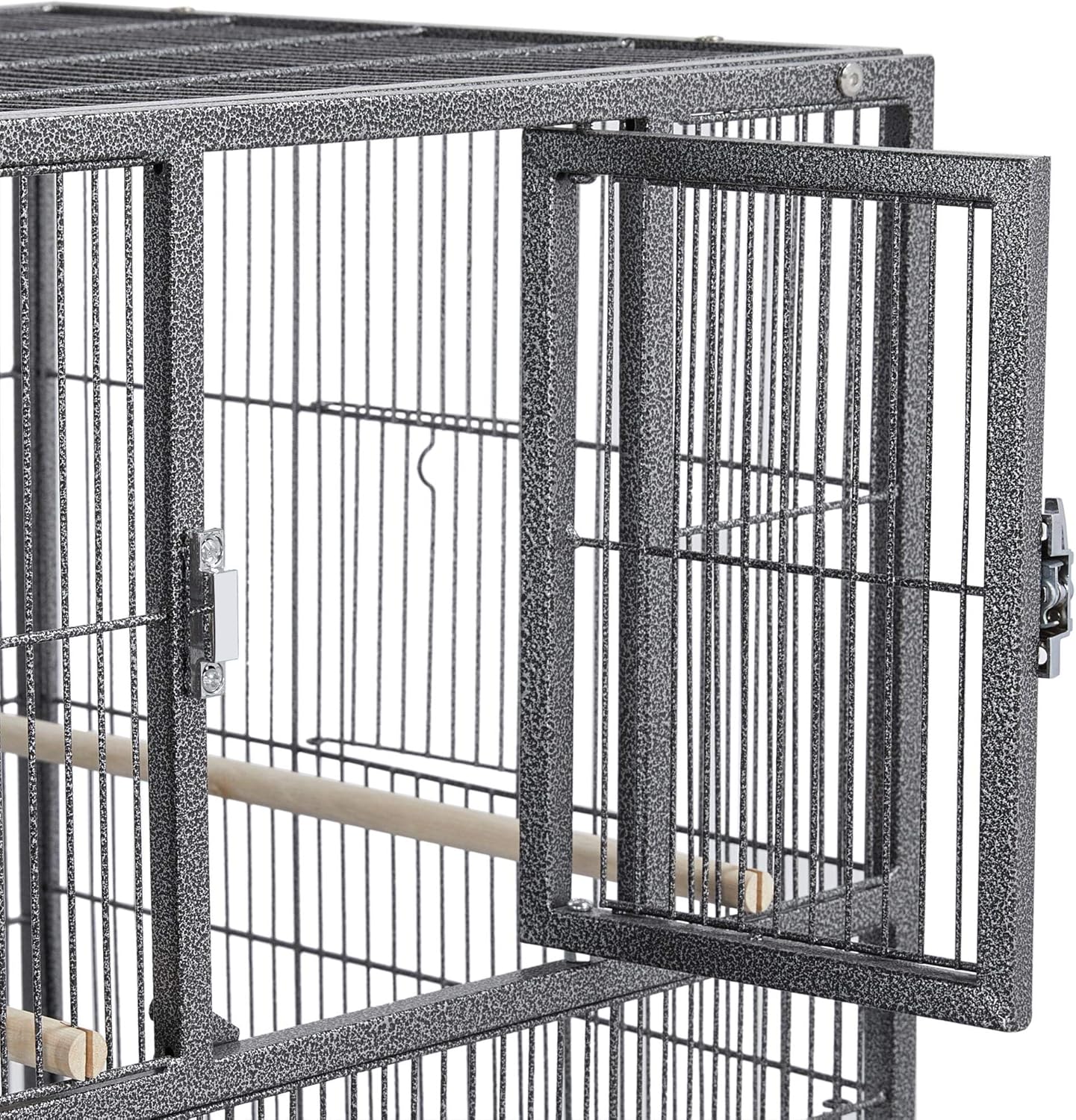 Yaheetech Double Bird Cage - With Wheels - Metal - 95.5 x 45.5 x 105 cm - Black