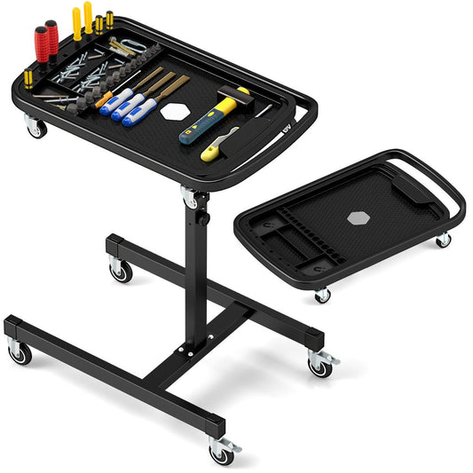 Chariot à outils Coast avec plan de travail - réglable en hauteur - bac à outils amovible - noir