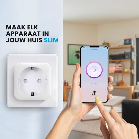 K&L Smart Plug - Prise intelligente - Compteur d'énergie et minuterie inclus