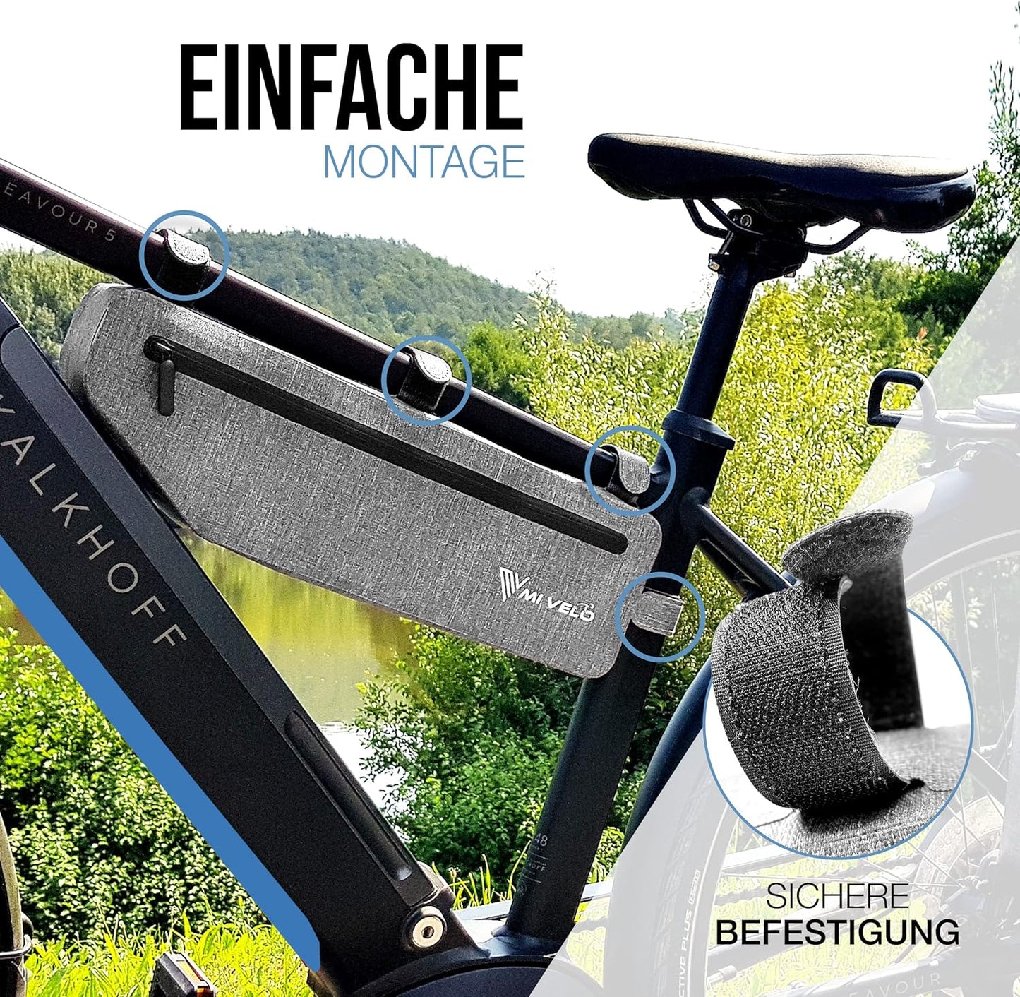 MIVELO - Sac à dos - 3L - Imperméable - Gris - 41 x 7 x 13 cm