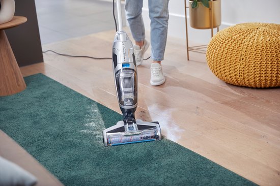 BISSELL Crosswave C3 Select Aspirateur-balai avec fonction balayage - Aspirateur filaire pour sols - 3 en 1 : aspirer, balayer et sécher - Aspirateur multi-surfaces - Machine à nettoyer les moquettes, les carrelages et les sols en bois - Puissant moteur d