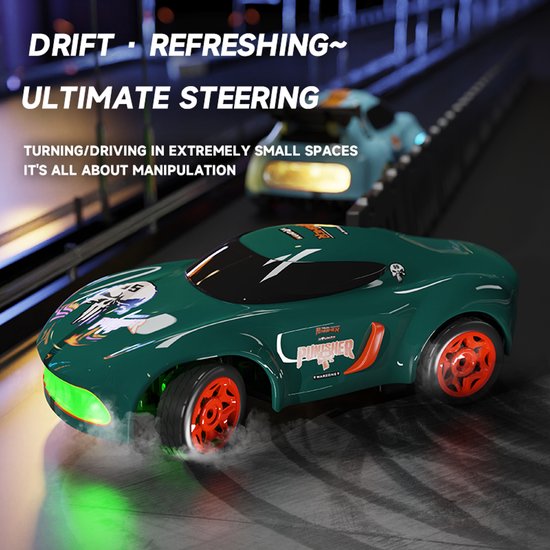 Voiture RC Fuegobird - Véhicule RC - voiture de drift de bureau - mini - haute vitesse - bleue